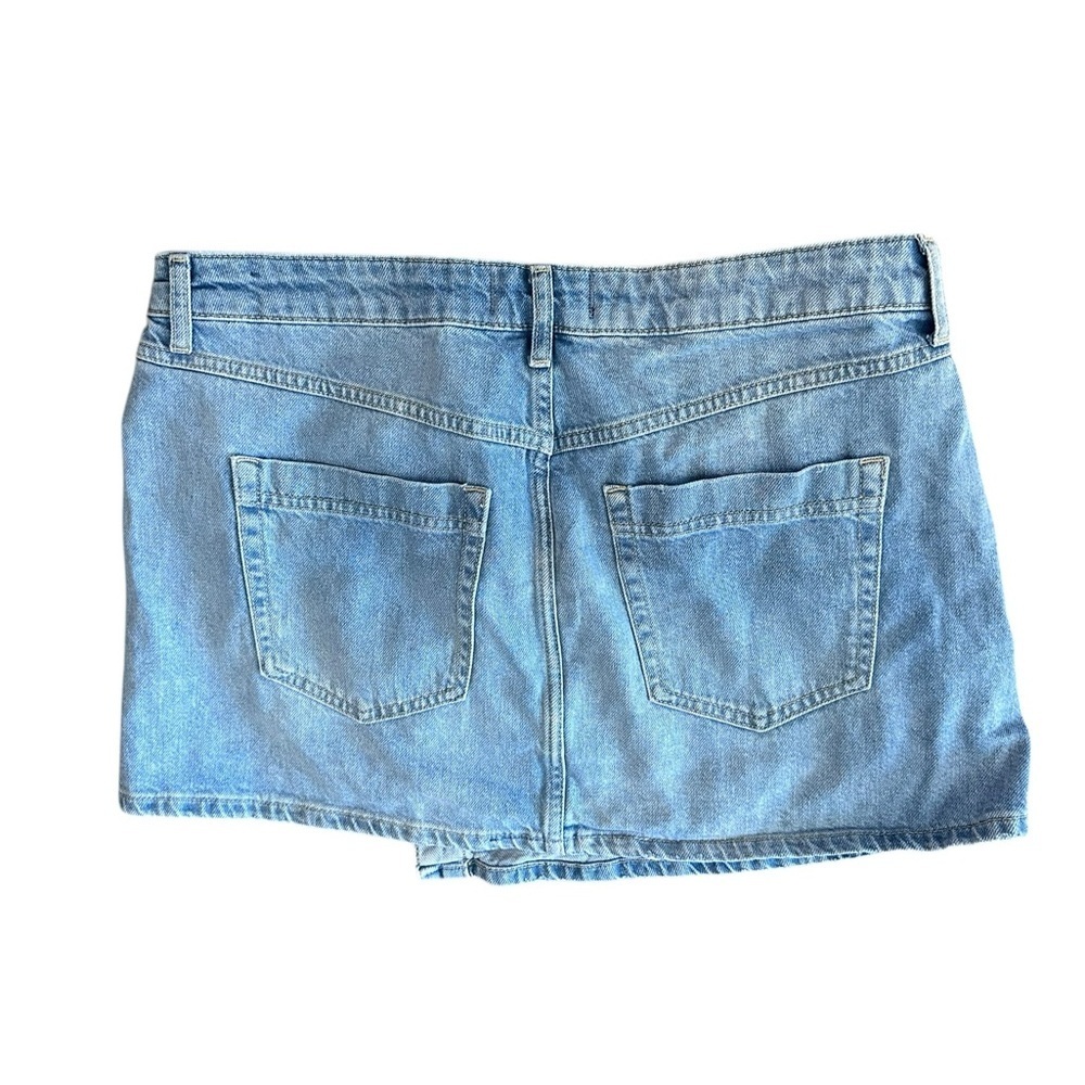 Free People Women’s Wynne Denim Skirt Light Indigo Blue Size 32 US 12/14 - Picture 6 of 11